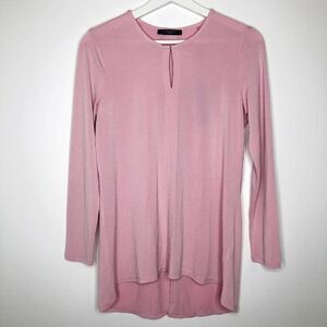 TAHARI Pink Long Sleeve Blouse